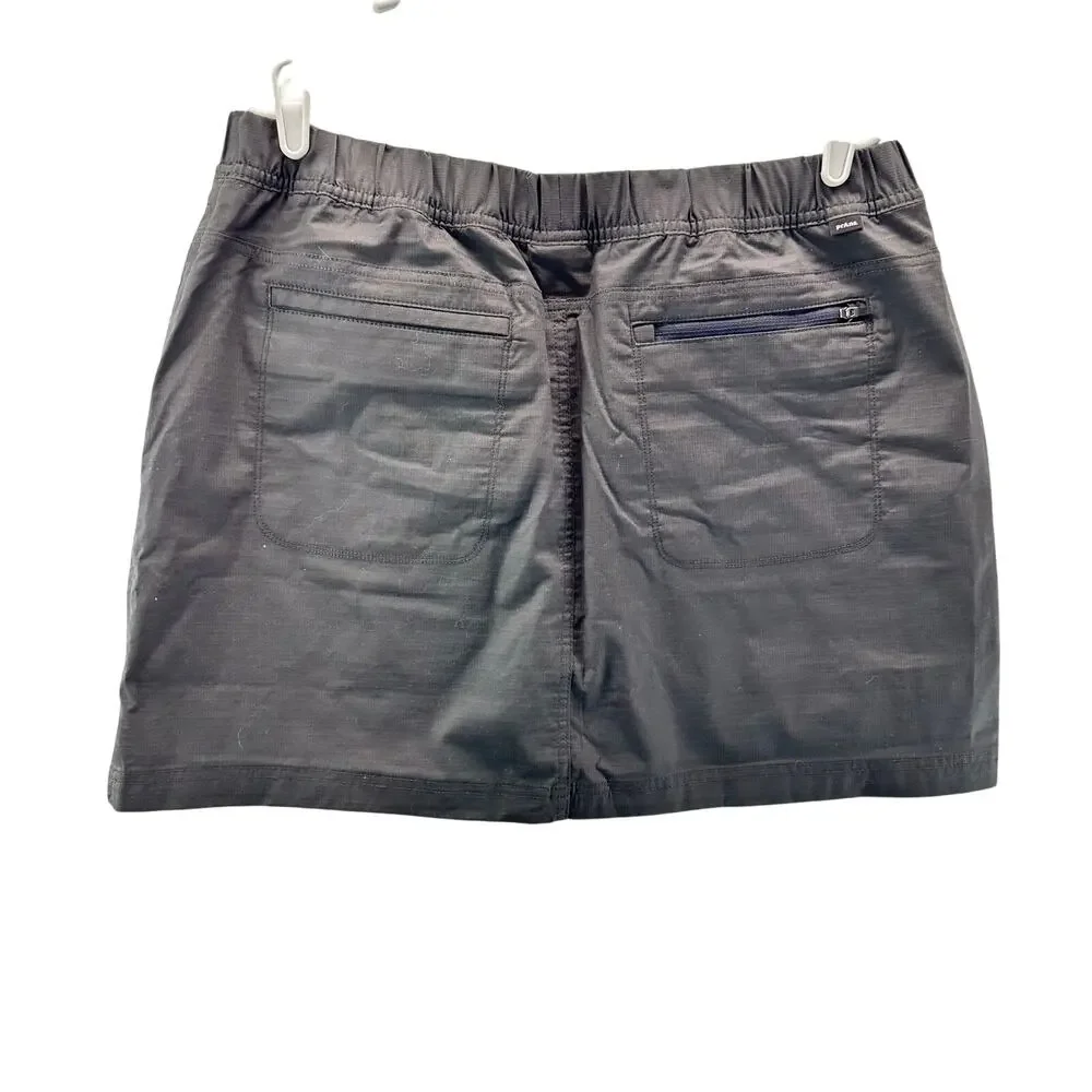 prAna Double Peak Skort Cargo Gray Size 14 Skort Short Skirt Gorpcore Granola